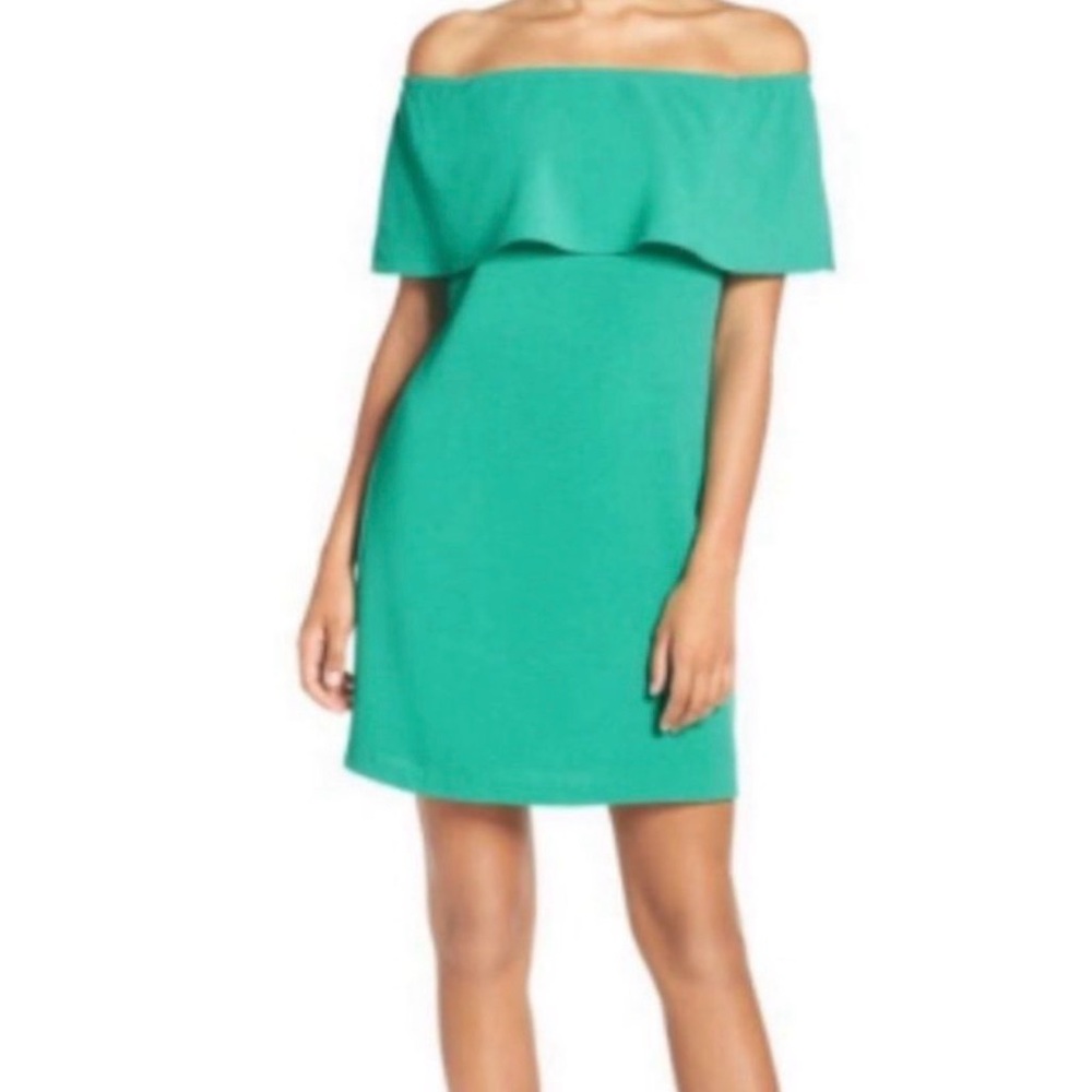 Charles Henry Strapless Green Dress